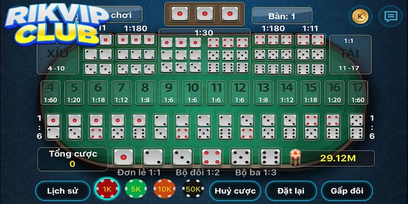 Tài Xỉu Sicbo Rikvip - Tham Khảo Các Loại Cầu Để Chiến Thắng Các loại cầu trong game tài xỉu sicbo