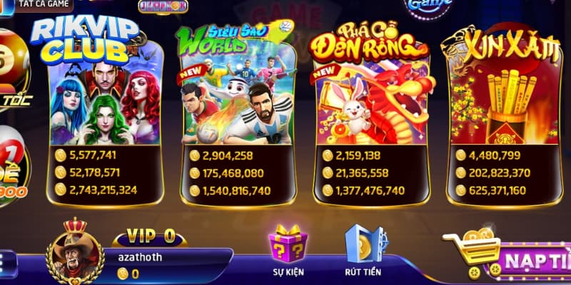 Rikvip Giới thiệu tổng quan về sảnh slot game uy tín Rikvip