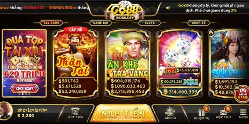 Go 88 Kho trò chơi Go 88 dành cho các thành viên trải nghiệm